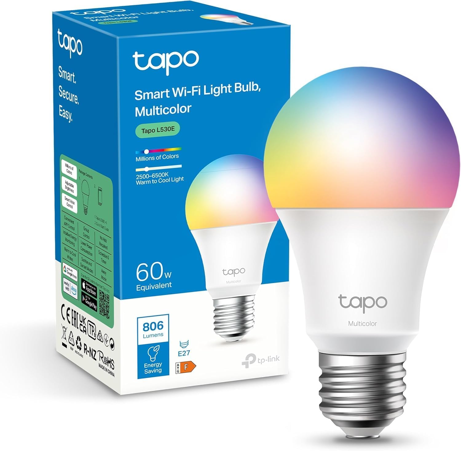 Tapo – Ampoule multicolore E27 (L530E)