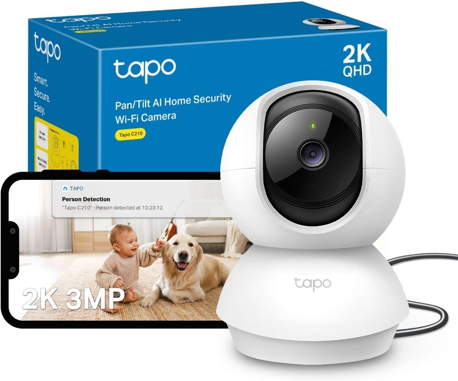 Tapo – Caméra intérieure 360° (C210)